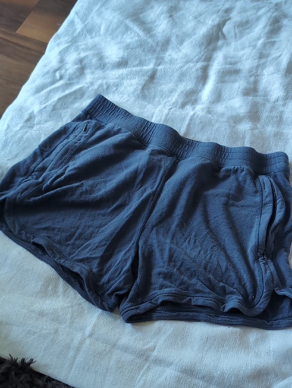Active Life Heather Denim Lounge Shorts - Navy
